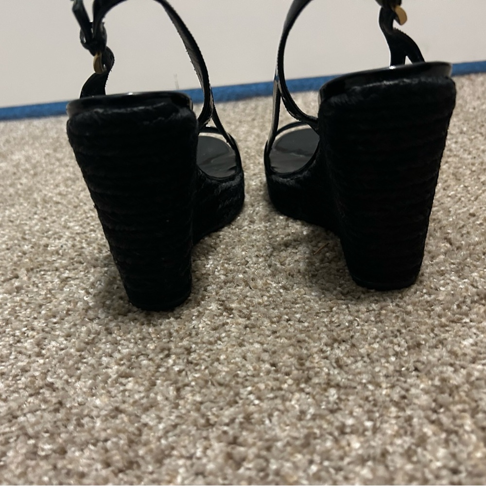 Prada black wedges EUC size 37.5 - Picture 4 of 5